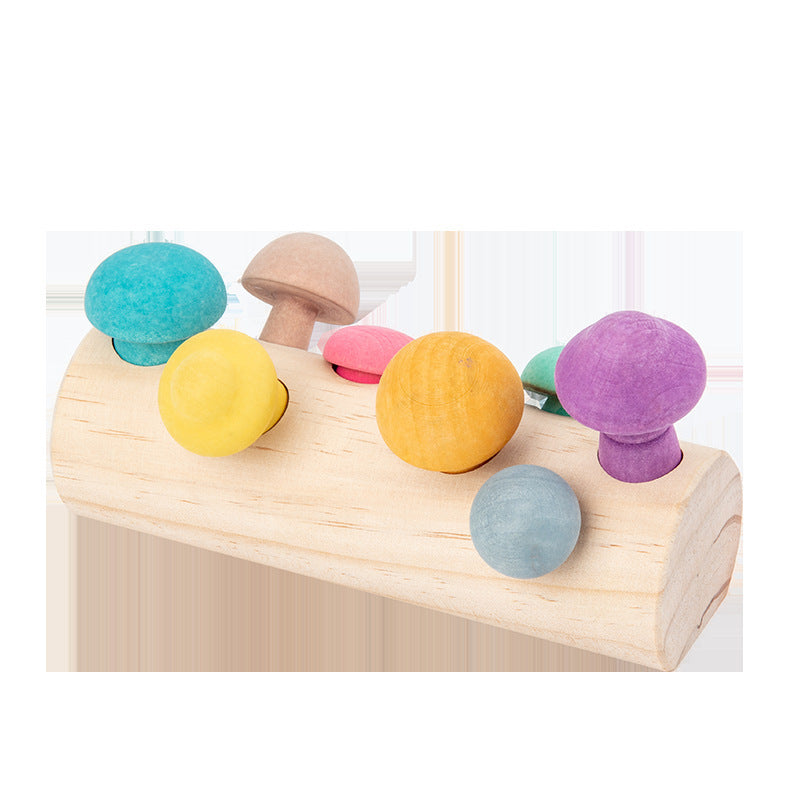 Wooden Mushroom Picking Toy