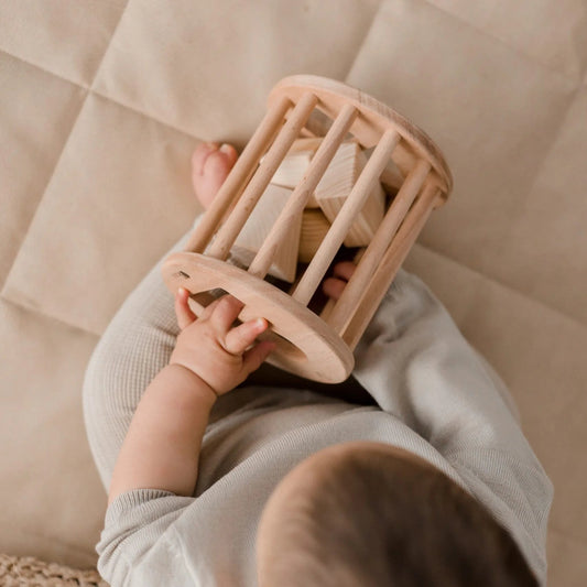 Natural Wooden Shape Sorter - QToys | Montessori Toy NZ