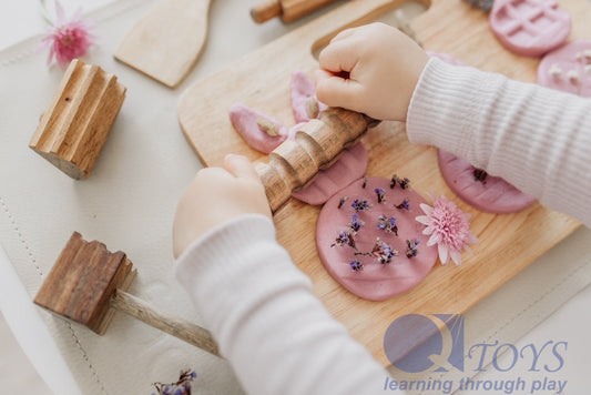 Wooden Playdough Kit - QToys | Wooden Toy NZ