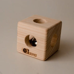 Wooden Cube Rattle - QToys | Wooden Toy NZ