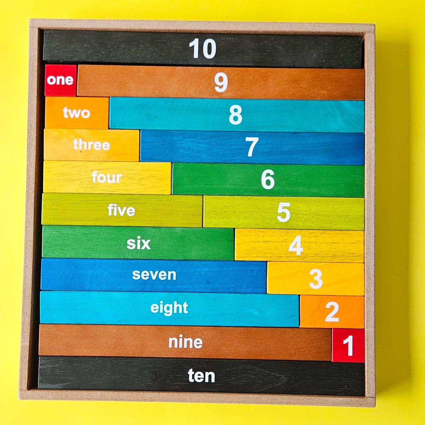 Wooden Montessori Counting Rods - QToys | Numeracy Toy NZ