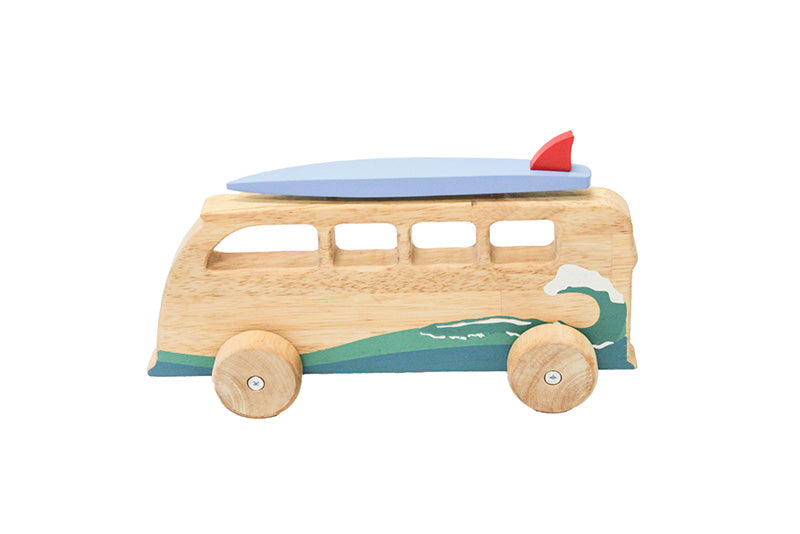 Wooden Surfing Van - QToys | Wooden Toy NZ