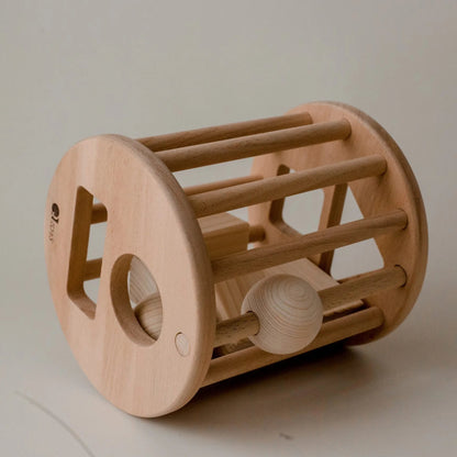 Natural Wooden Shape Sorter - QToys | Montessori Toy NZ