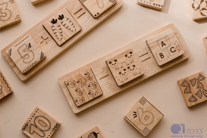Wooden Two Piece Math Frame Set - QToys | Wooden Toy NZ