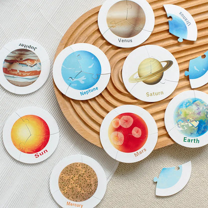 太陽系木製パズルセット