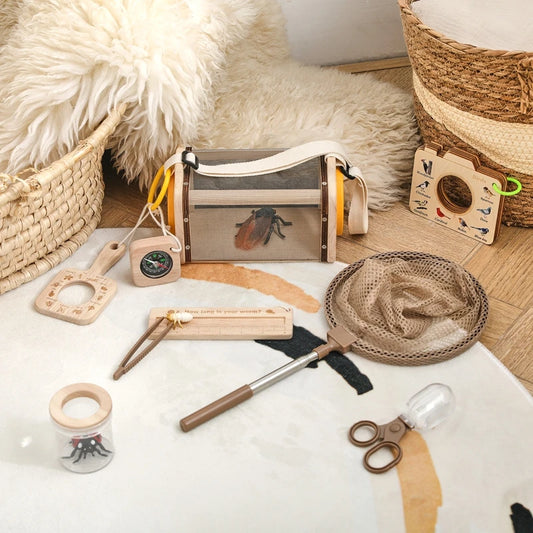 9-Piece Nature Explorer Kit – Montessori Outdoor STEM Discovery Set (Ages 3–6)