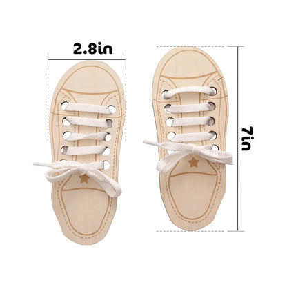 Wooden Lacing Shoe
