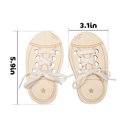 Wooden Lacing Shoe
