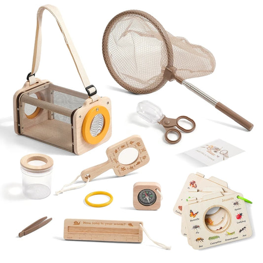 9-Piece Nature Explorer Kit – Montessori Outdoor STEM Discovery Set (Ages 3–6)