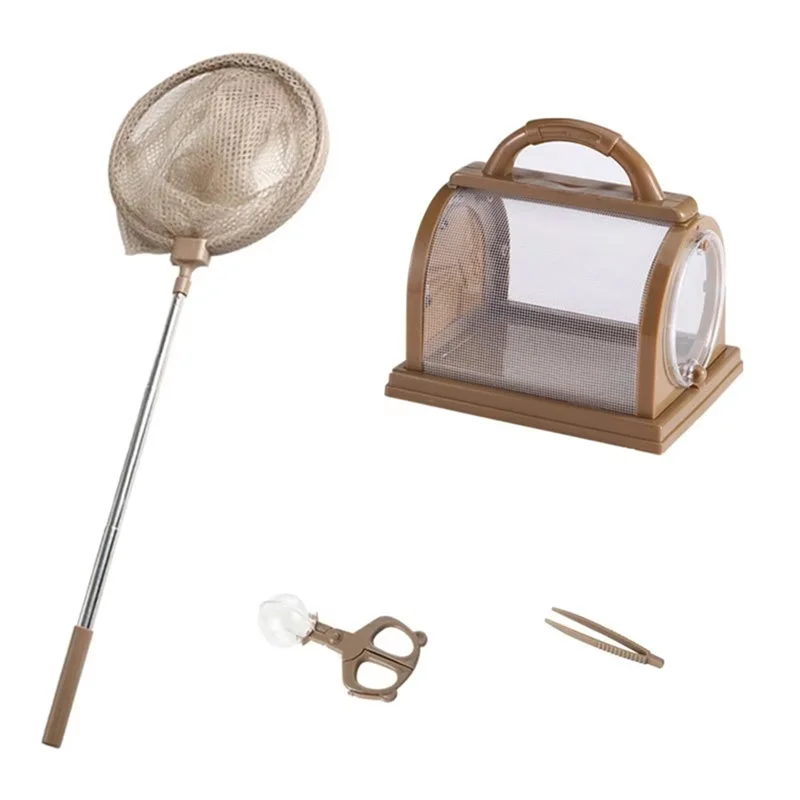 4-Piece Bug Catcher Kit – Montessori Critter Habitat & Net (Ages 3–6)