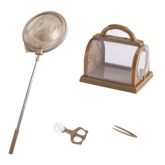 4-Piece Bug Catcher Kit – Montessori Critter Habitat & Net (Ages 3–6)
