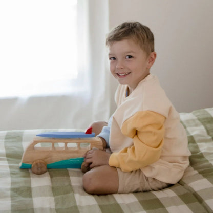 Wooden Surfing Van - QToys | Wooden Toy NZ